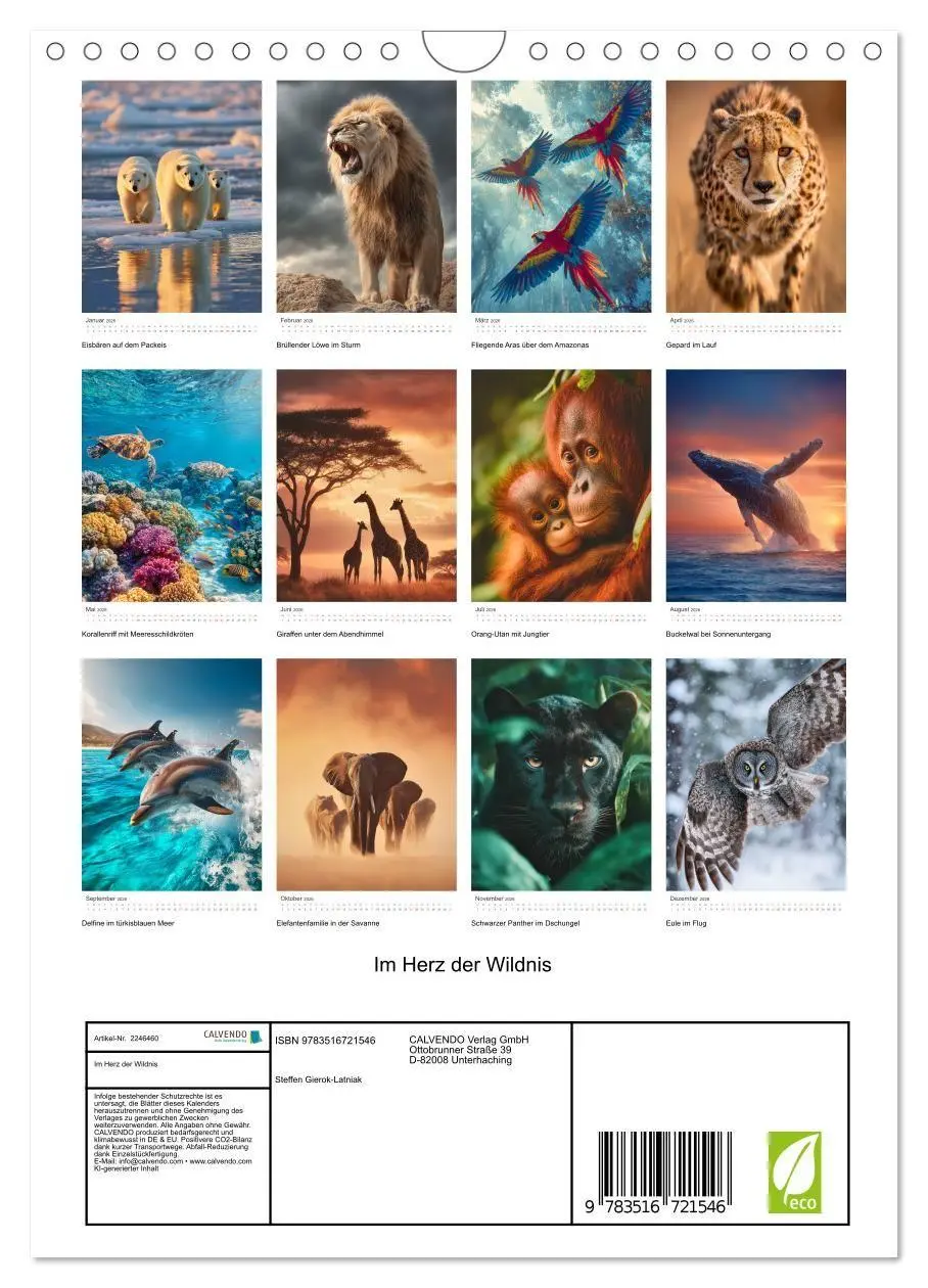 Bild: 9783516721546 | Im Herz der Wildnis (Wandkalender 2026 DIN A4 hoch), CALVENDO...