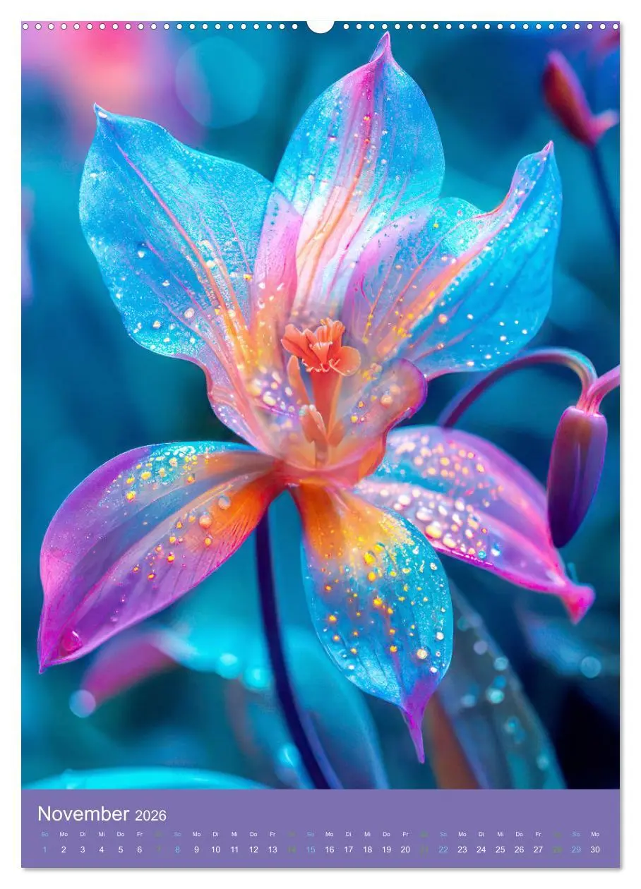 Bild: 9783516261646 | Blumen der Fantasie (Wandkalender 2026 DIN A2 hoch), CALVENDO...