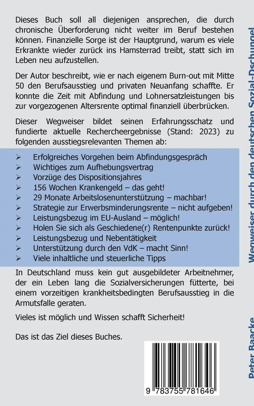 Rückseite: 9783755781646 | Wegweiser durch den deutschen Sozial-Dschungel | Peter Baacke | Buch