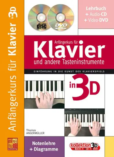 Cover: 3555111301746 | Anfängerkurs in 3D (+CD +DVD) für Klavier (dt) | Emmerich Decker