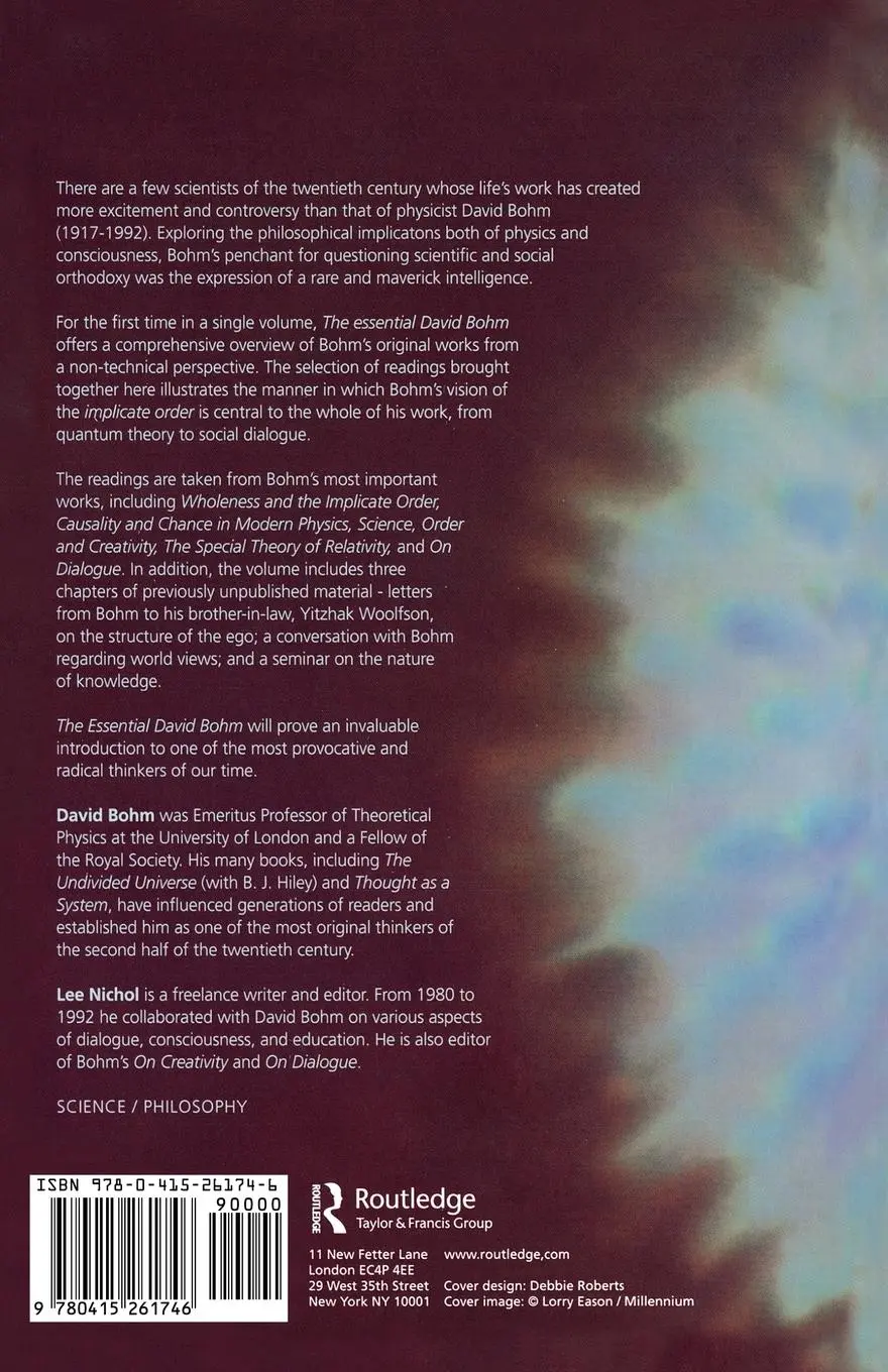 Rückseite: 9780415261746 | The Essential David Bohm | Lee Nichol | Taschenbuch | Englisch | 2002