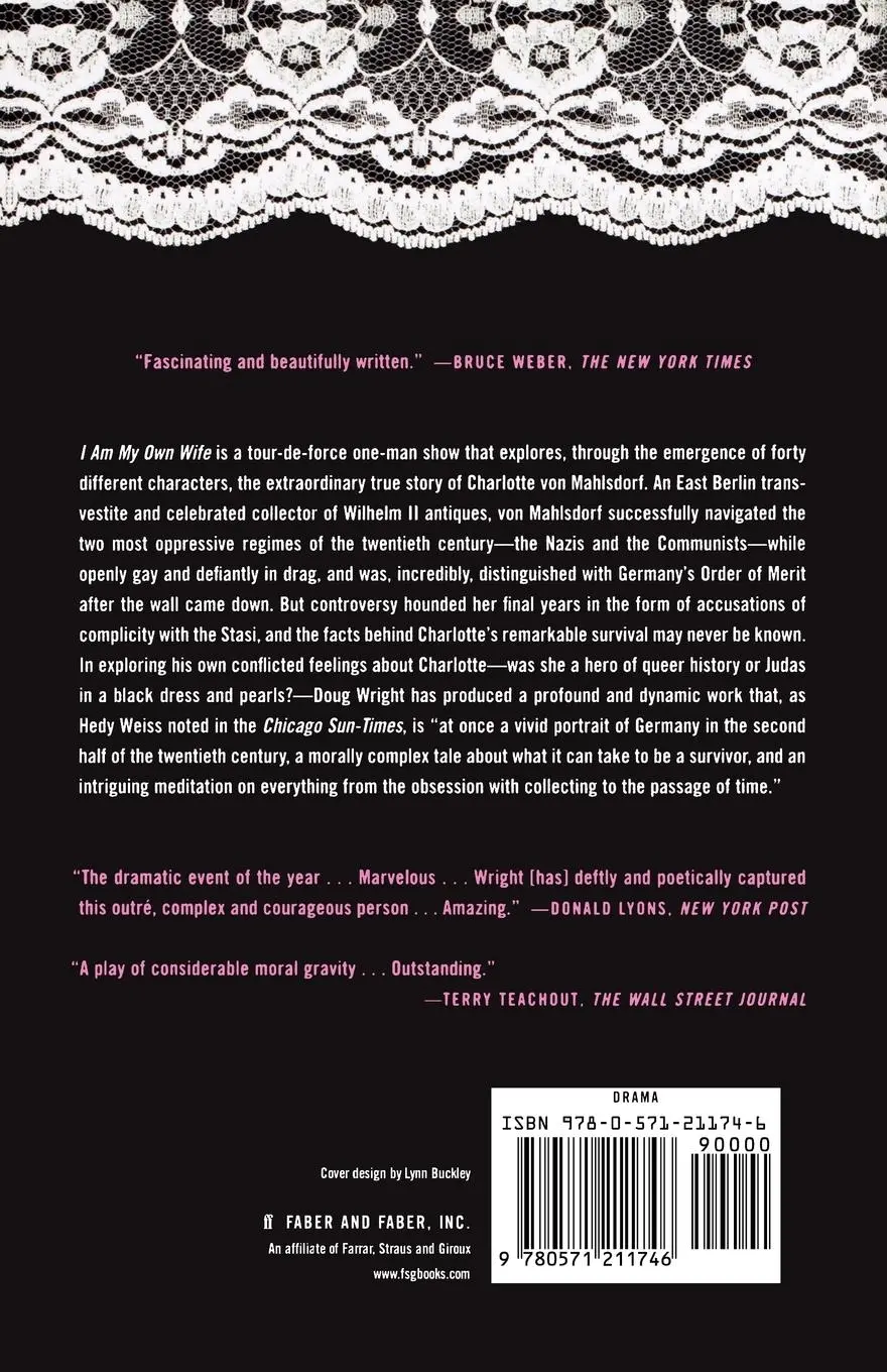 Rückseite: 9780571211746 | I Am My Own Wife | Wright Doug | Taschenbuch | Kartoniert / Broschiert