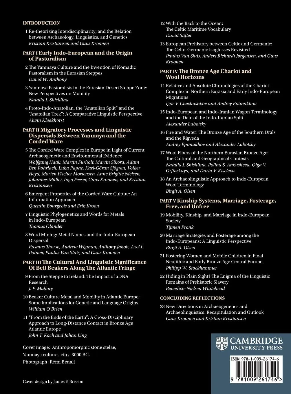 Rückseite: 9781009261746 | The Indo-European Puzzle Revisited | Kristian Kristiansen (u. a.)