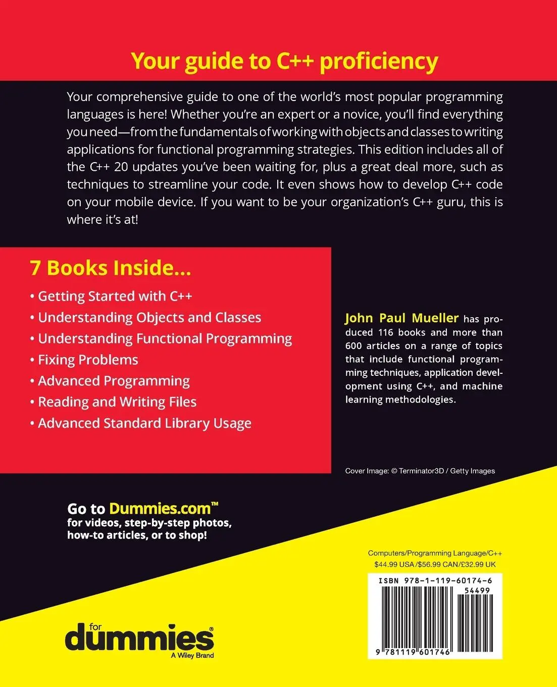 Rückseite: 9781119601746 | C++ All-In-One for Dummies | John Paul Mueller | Taschenbuch | 912 S.