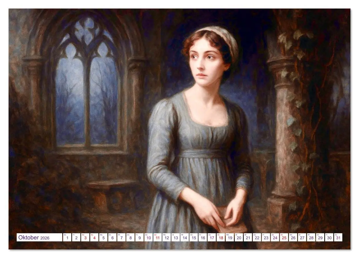 Bild: 9783516631746 | Jane Austen (Wandkalender 2026 DIN A4 quer), CALVENDO Monatskalender