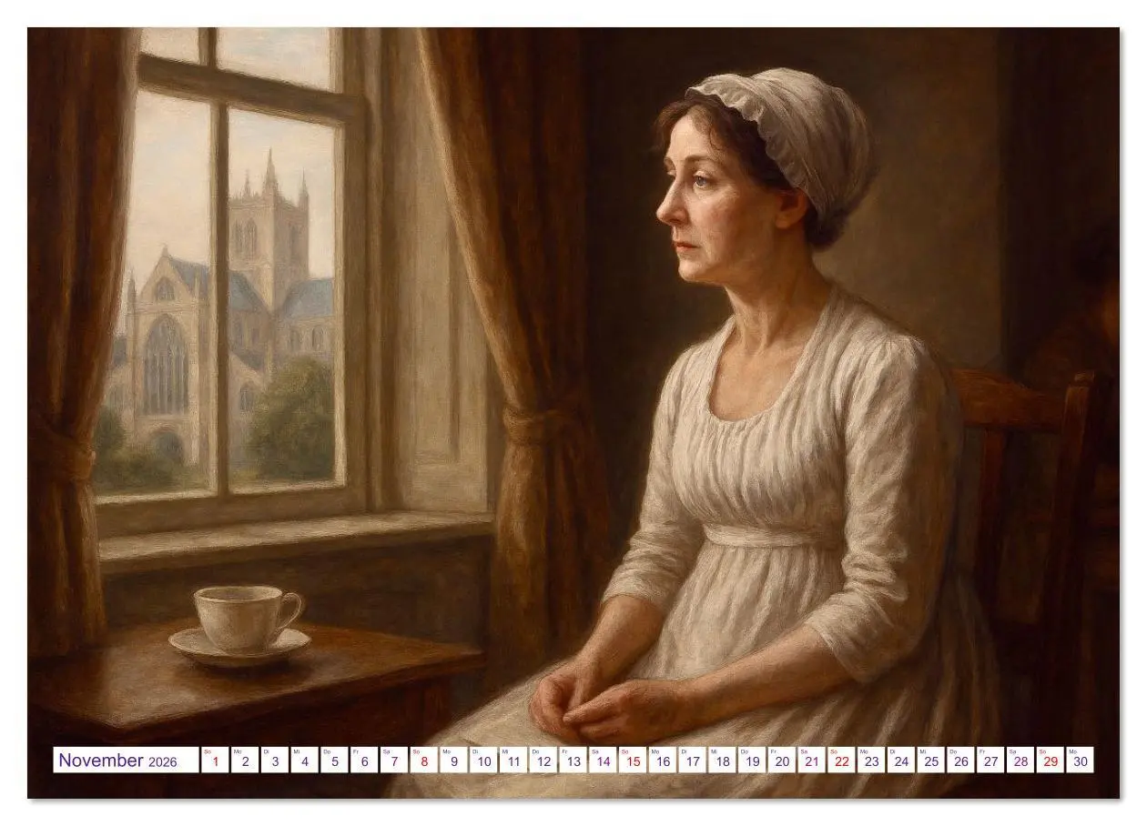 Bild: 9783516631746 | Jane Austen (Wandkalender 2026 DIN A4 quer), CALVENDO Monatskalender
