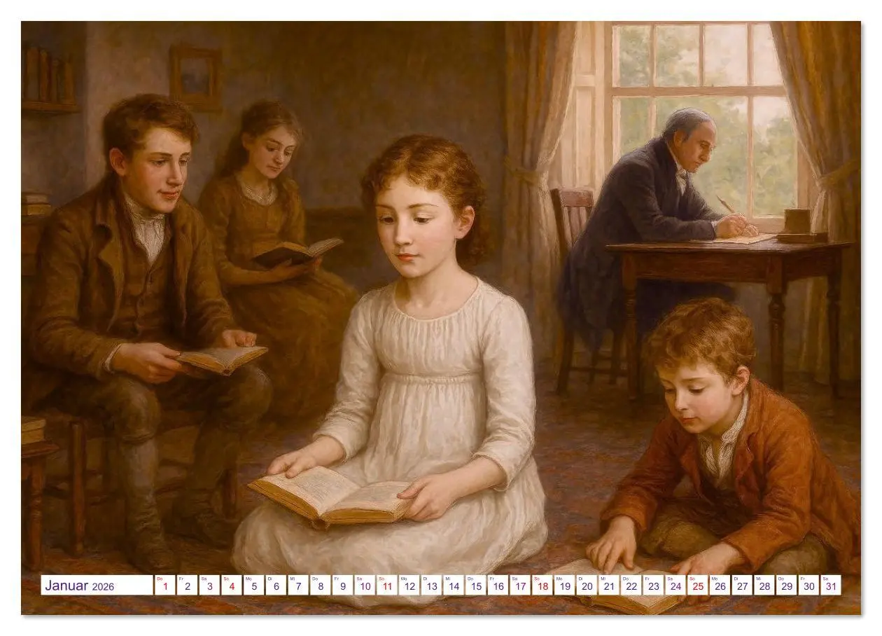 Bild: 9783516631746 | Jane Austen (Wandkalender 2026 DIN A4 quer), CALVENDO Monatskalender