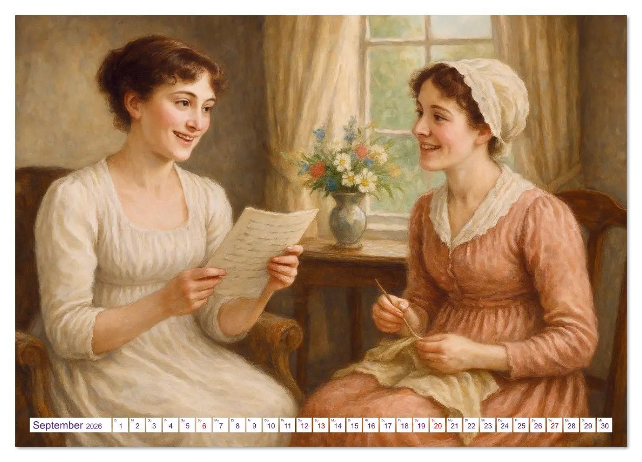 Bild: 9783516631746 | Jane Austen (Wandkalender 2026 DIN A4 quer), CALVENDO Monatskalender