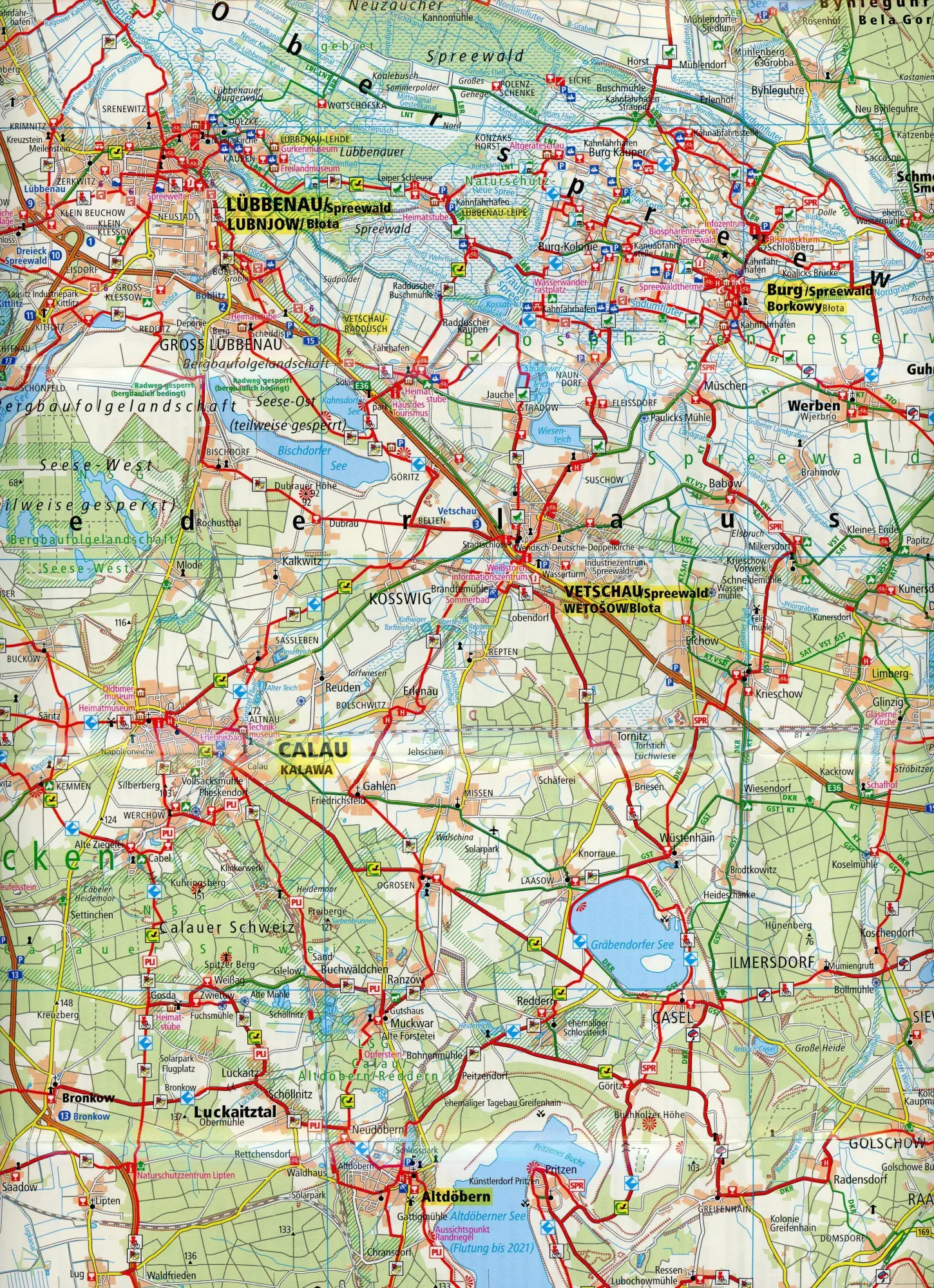 Bild: 9783747301746 | Spreewald - Lausitz 1:100 000 | (Land-)Karte | Radkarte | Deutsch