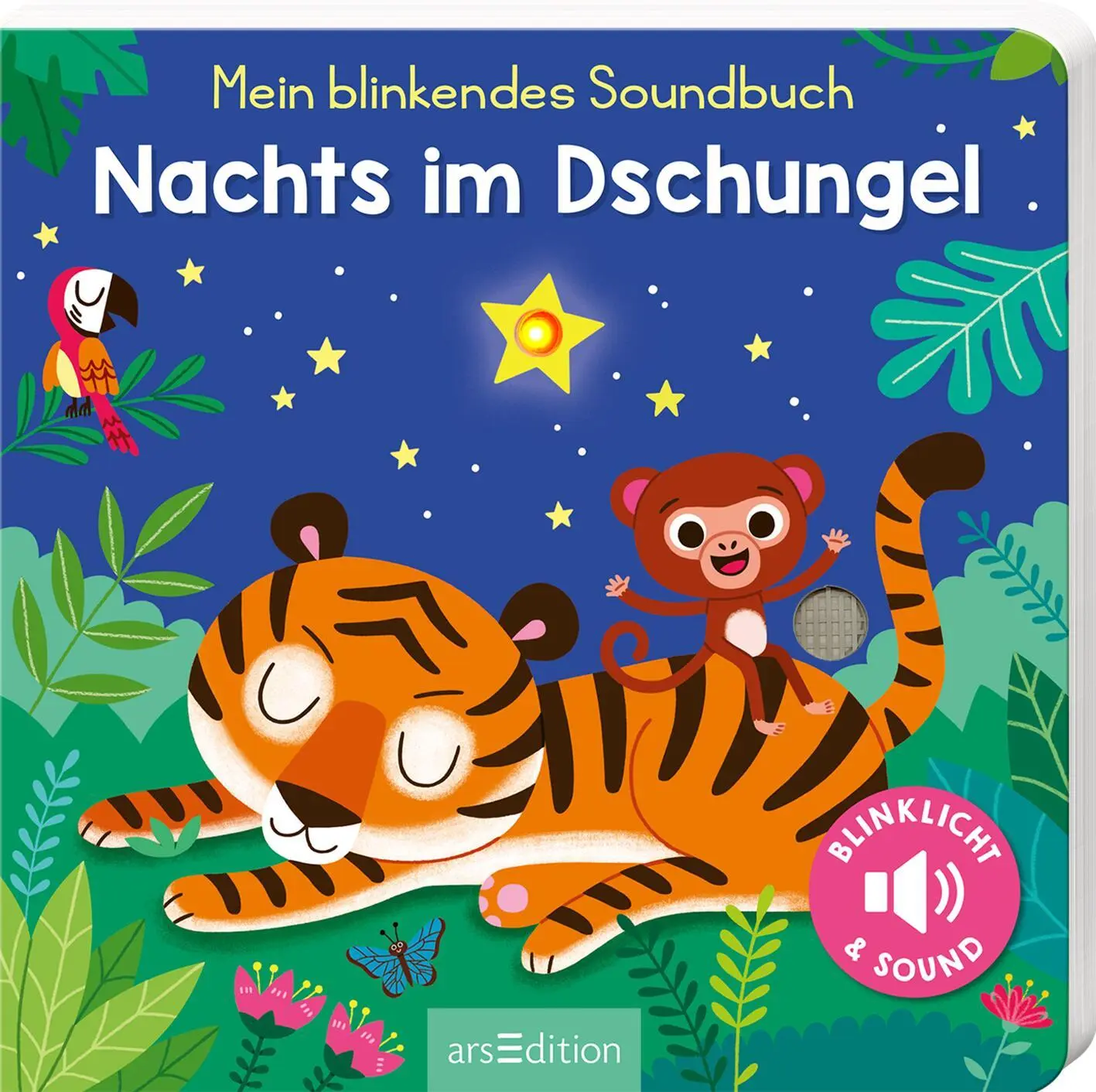 Cover: 9783845861746 | Mein blinkendes Soundbuch - Nachts im Dschungel | Sound mit 1 LED