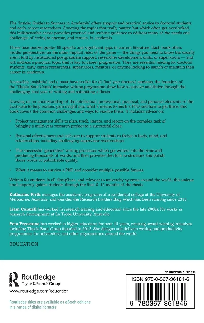 Rückseite: 9780367361846 | Your PhD Survival Guide | Katherine Firth (u. a.) | Taschenbuch | 2020
