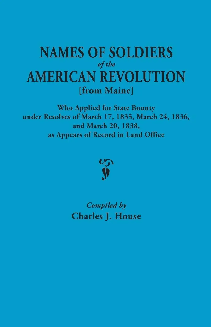 Cover: 9780806301846 | Names of Soldiers of the American Revolution [From Maine] Who...
