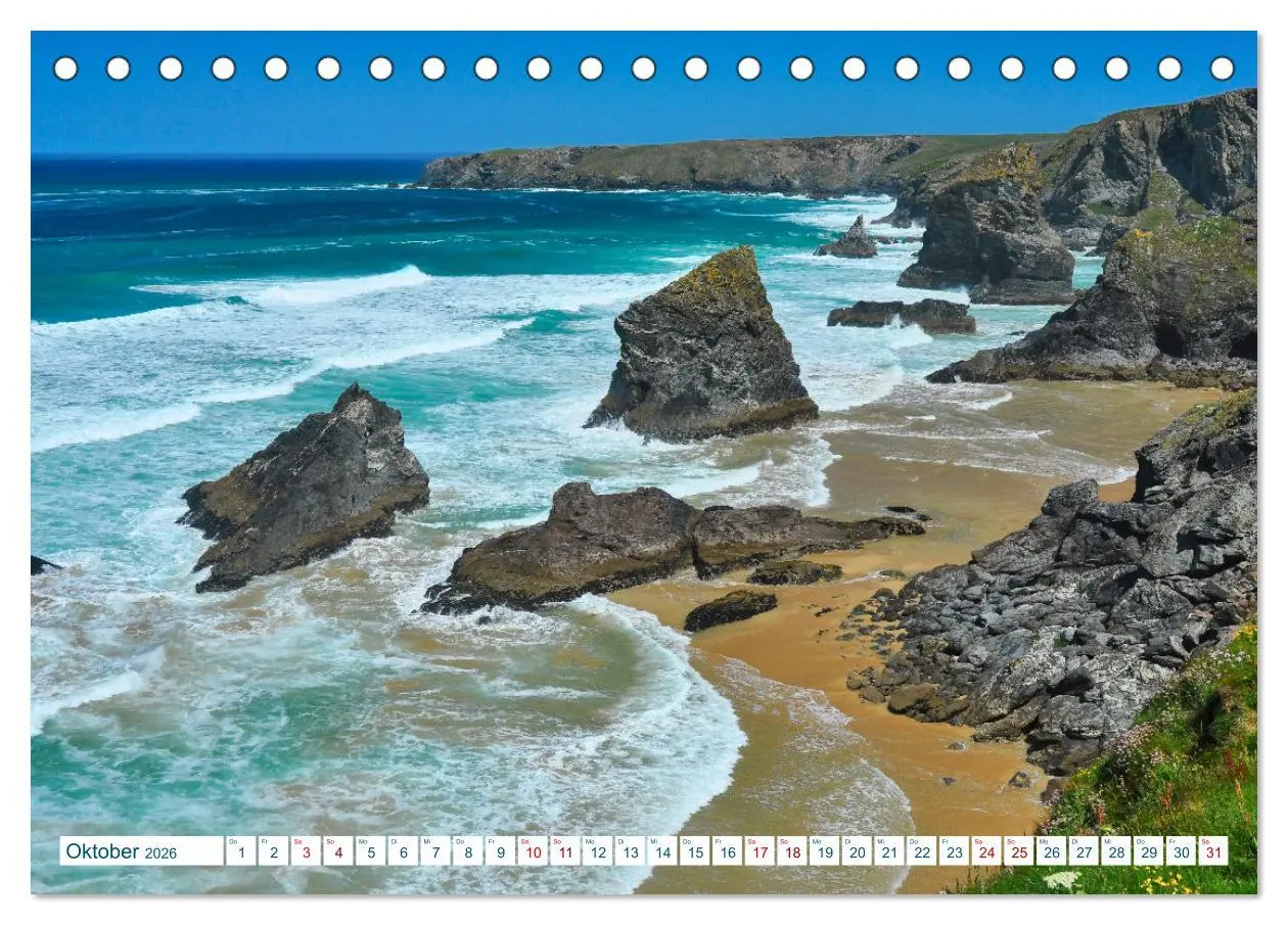 Bild: 9783457531846 | Cornwall &amp; Devon 2026 (Tischkalender 2026 DIN A5 quer), CALVENDO...