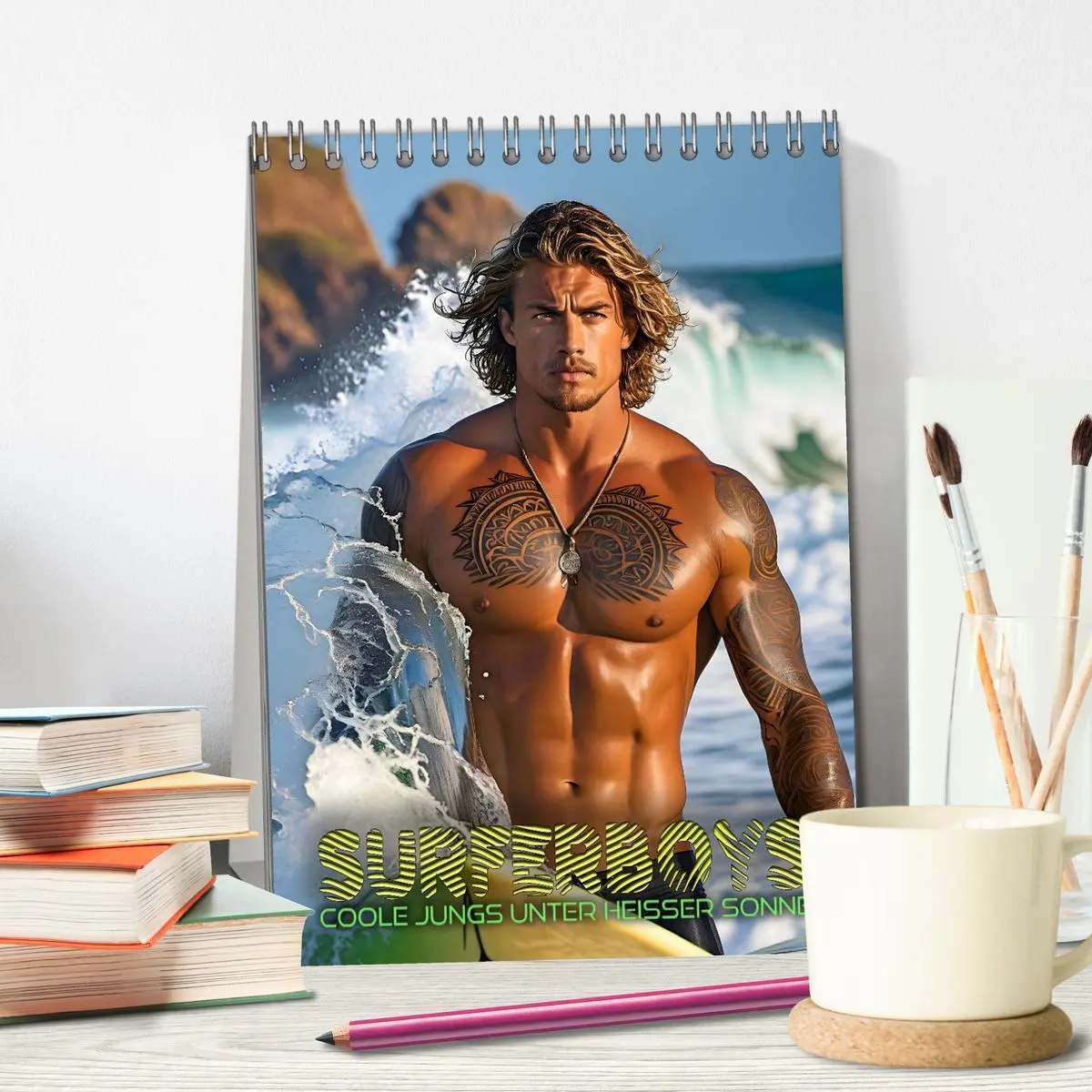 Bild: 9783516241846 | Surferboys - coole Jungs unter heißer Sonne (Tischkalender 2026 DIN...