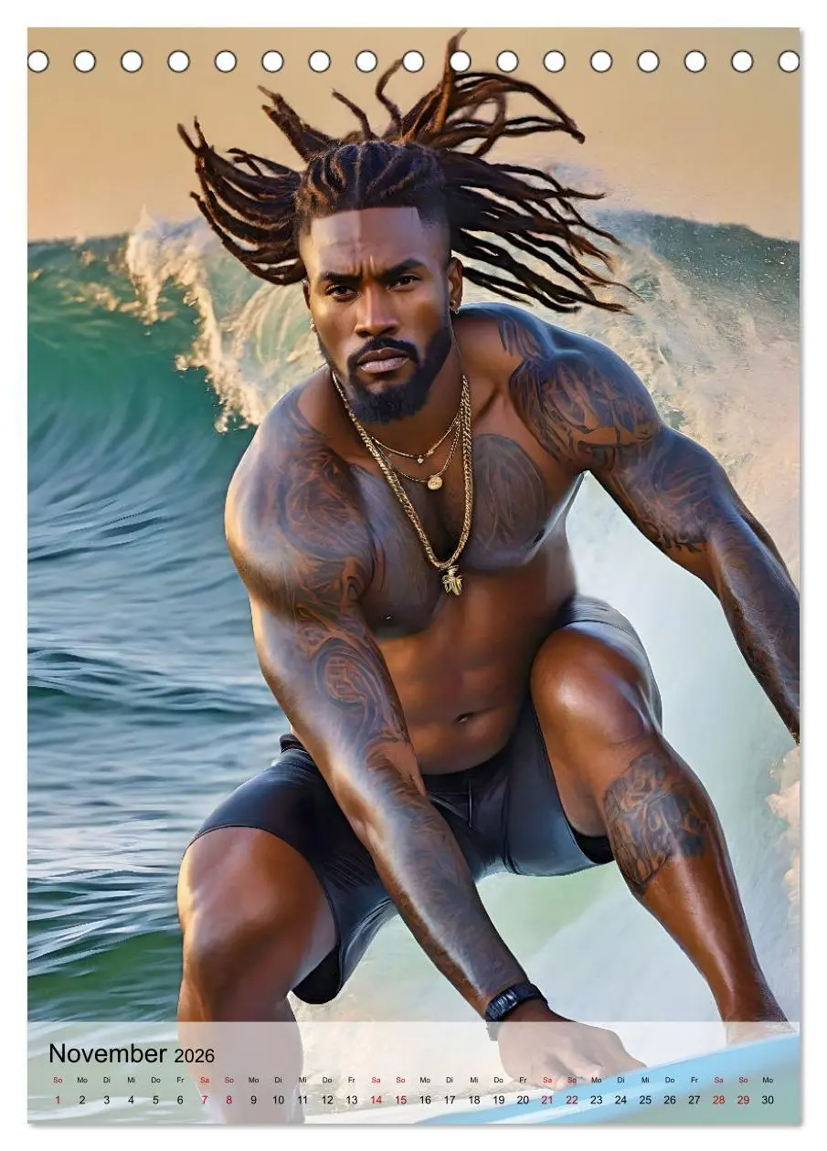 Bild: 9783516241846 | Surferboys - coole Jungs unter heißer Sonne (Tischkalender 2026 DIN...