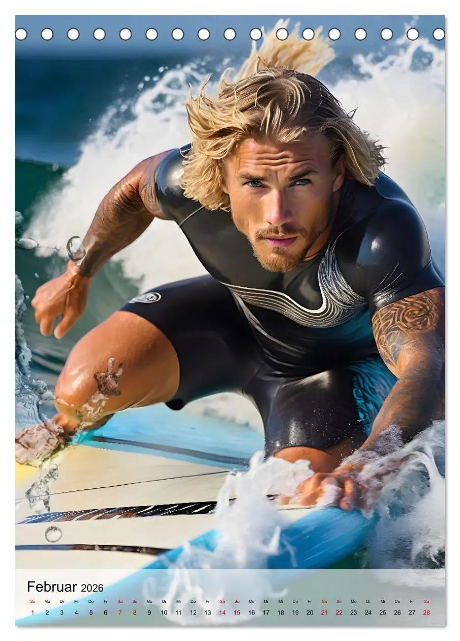 Bild: 9783516241846 | Surferboys - coole Jungs unter heißer Sonne (Tischkalender 2026 DIN...