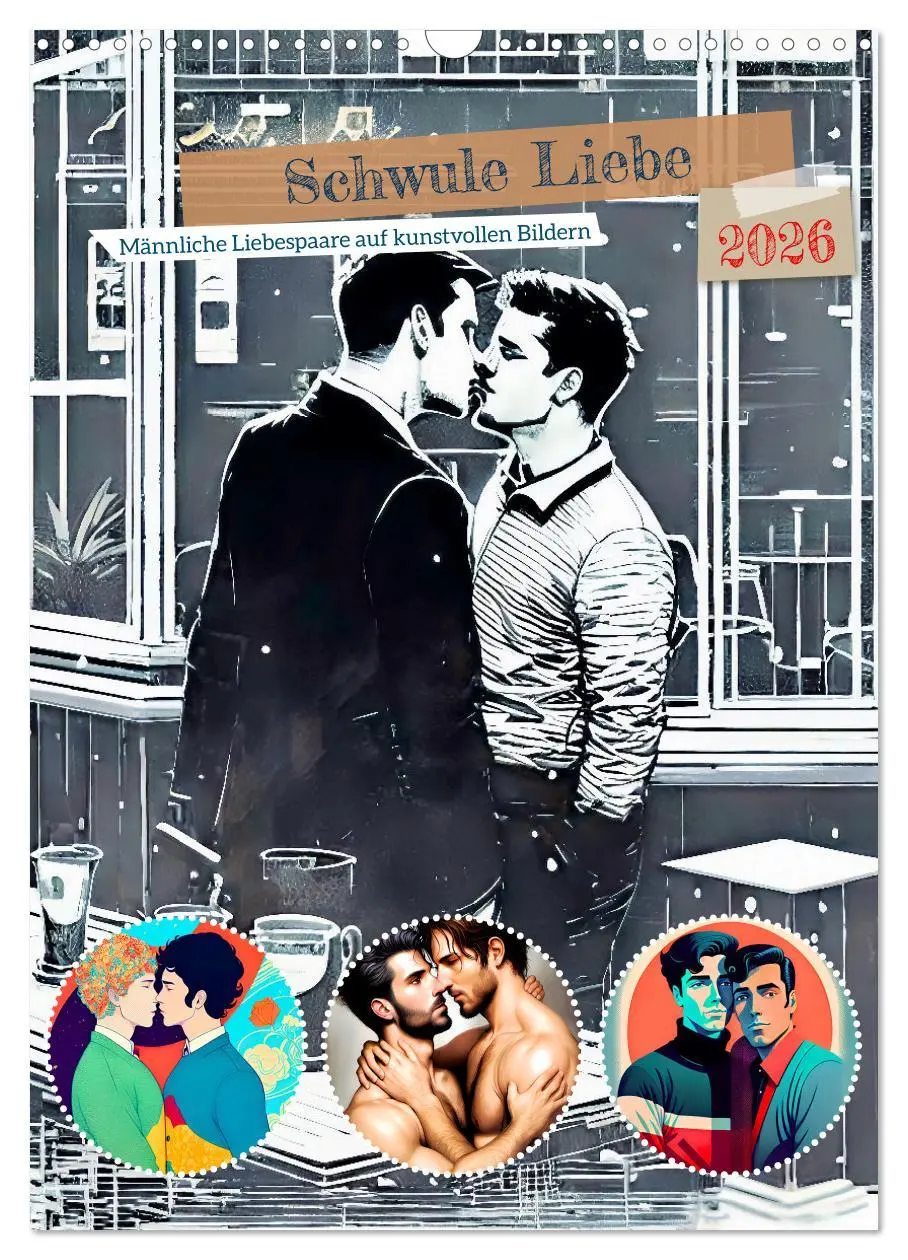 Cover: 9783516311846 | Schwule Liebe (Wandkalender 2026 DIN A3 hoch), CALVENDO Monatskalender