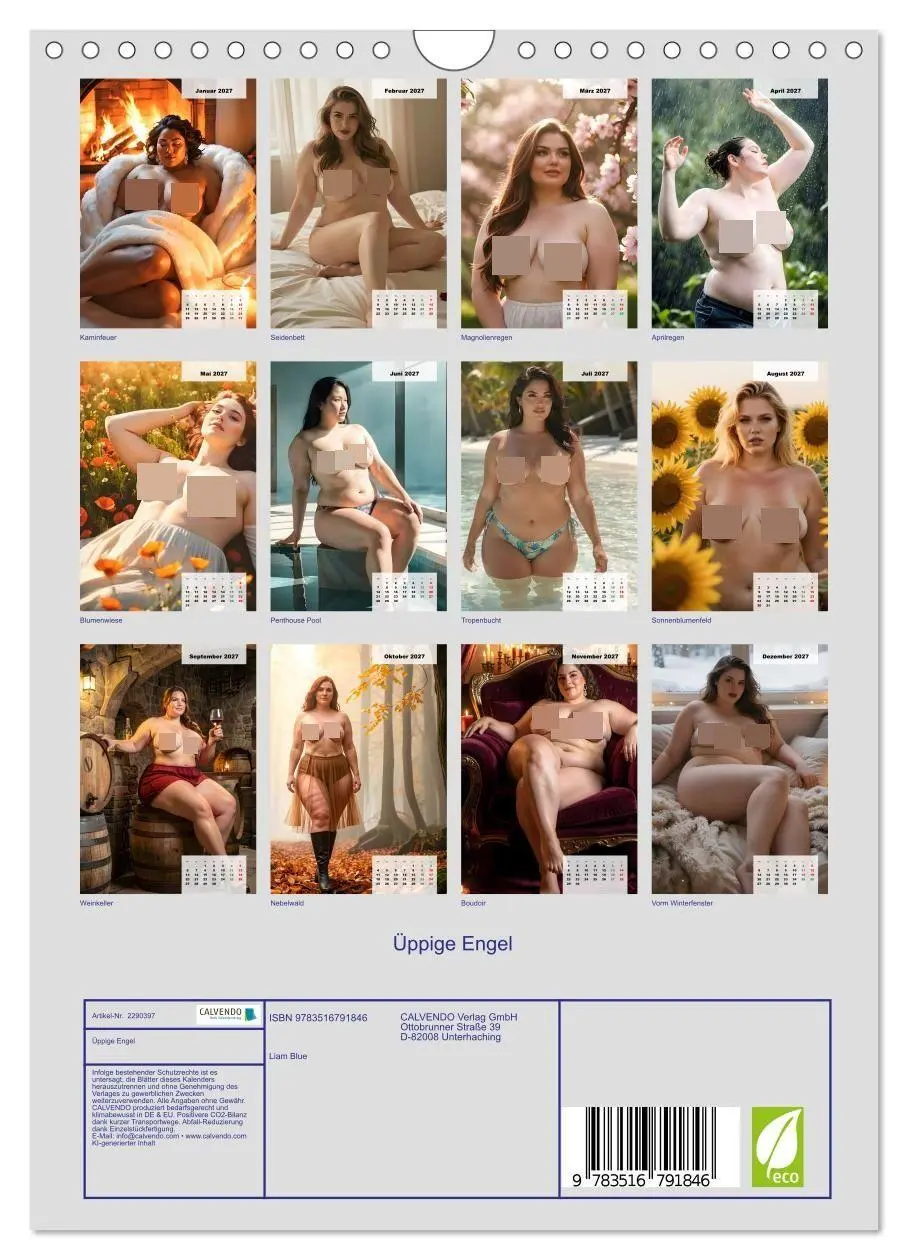 Bild: 9783516791846 | Üppige Engel (Wandkalender 2027 DIN A4 hoch), CALVENDO Monatskalender