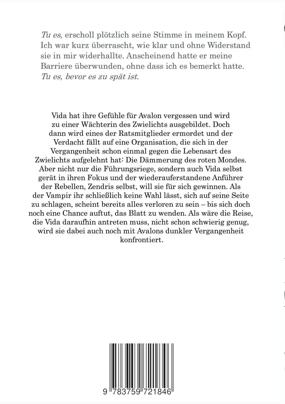 Rückseite: 9783759721846 | Silver Blood | Buch 3: Verbrannt | Bente Mott | Taschenbuch | 320 S.
