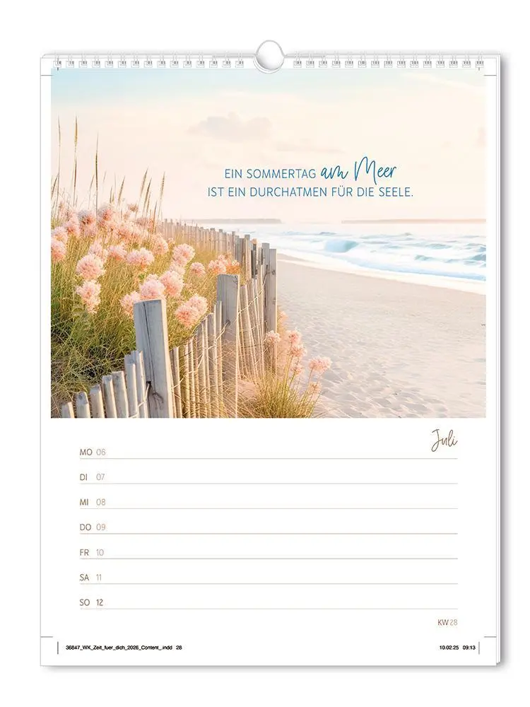 Bild: 9783986361846 | Wochenkalender klein 2026 Zeit für dich | Wochenkalender | Original