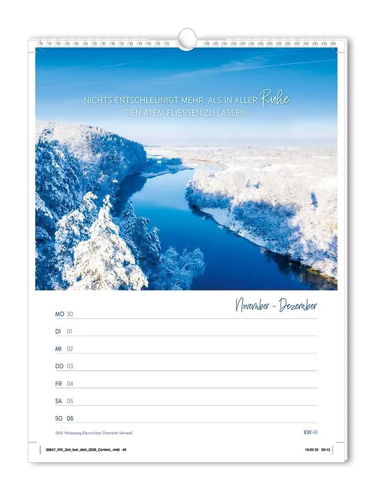 Bild: 9783986361846 | Wochenkalender klein 2026 Zeit für dich | Wochenkalender | Original