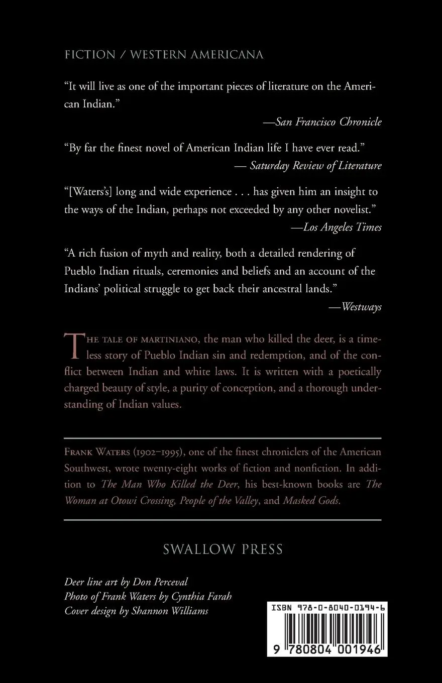 Rückseite: 9780804001946 | The Man Who Killed The Deer | A Novel of Pueblo Indian Life | Waters