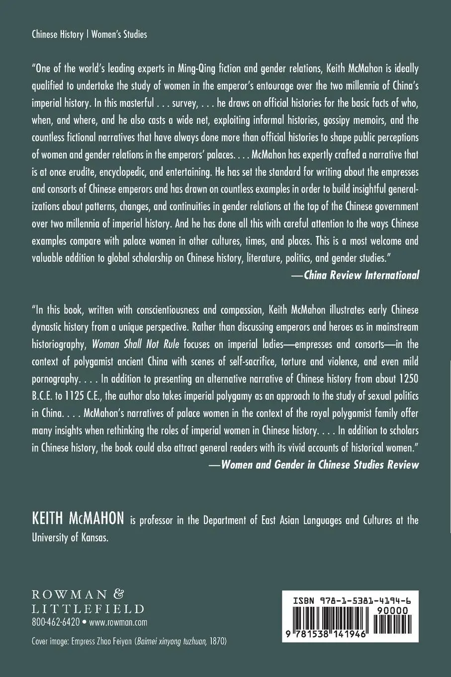 Rückseite: 9781538141946 | Women Shall Not Rule | Keith McMahon | Taschenbuch | Englisch | 2020