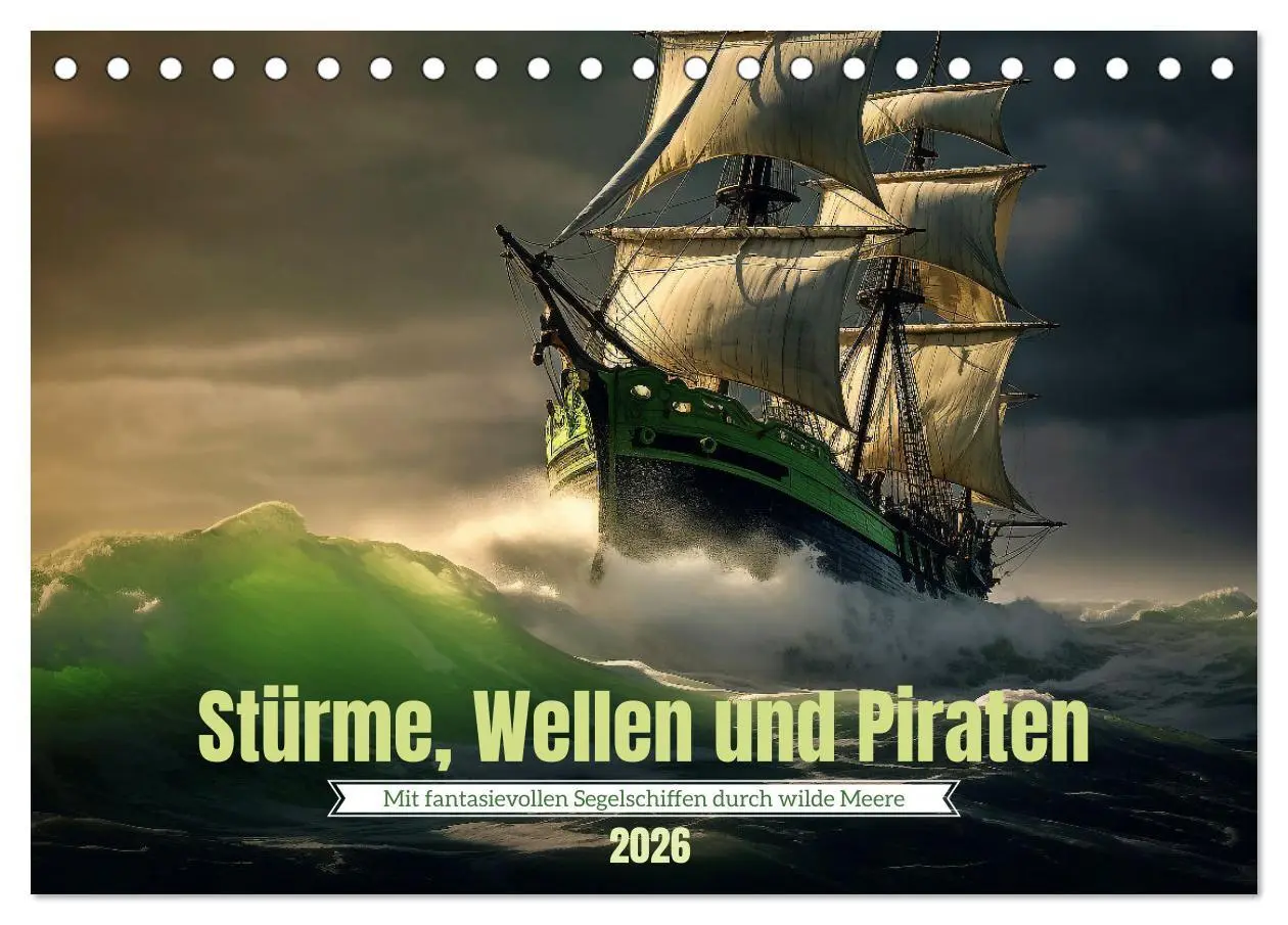 Cover: 9783457521946 | Stürme, Wellen und Piraten (Tischkalender 2026 DIN A5 quer),...