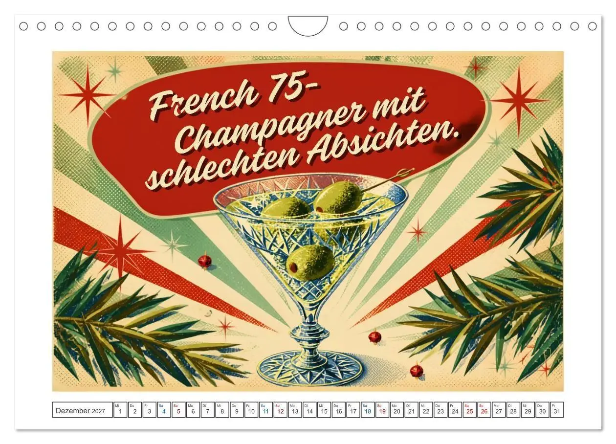 Bild: 9783594381946 | Vintage Cocktail Club (Wandkalender 2027 DIN A4 quer), CALVENDO...
