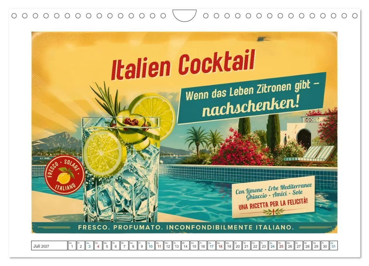 Bild: 9783594381946 | Vintage Cocktail Club (Wandkalender 2027 DIN A4 quer), CALVENDO...