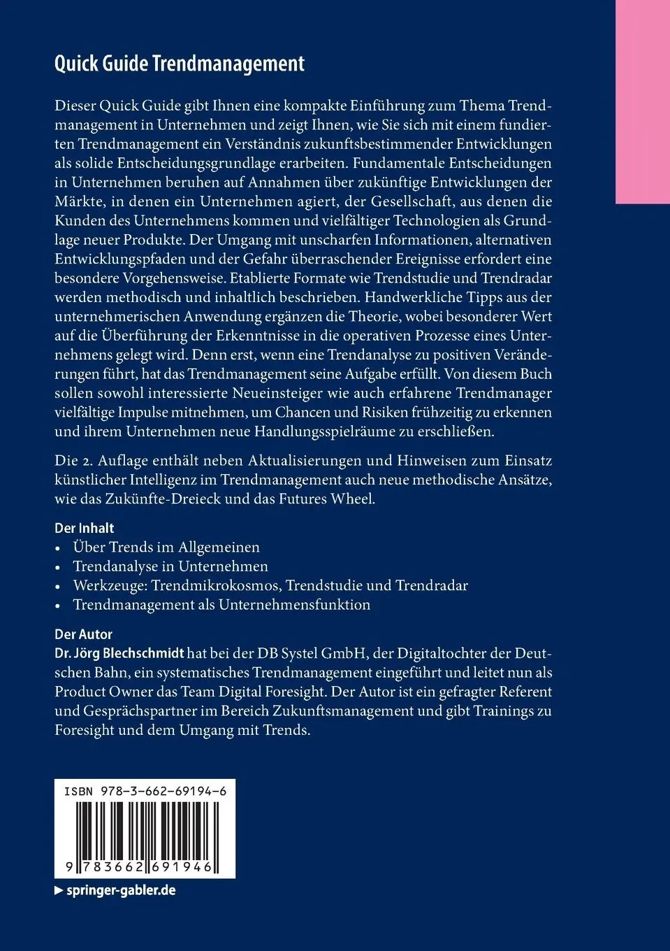 Rückseite: 9783662691946 | Quick Guide Trendmanagement | Jörg Blechschmidt | Taschenbuch | x