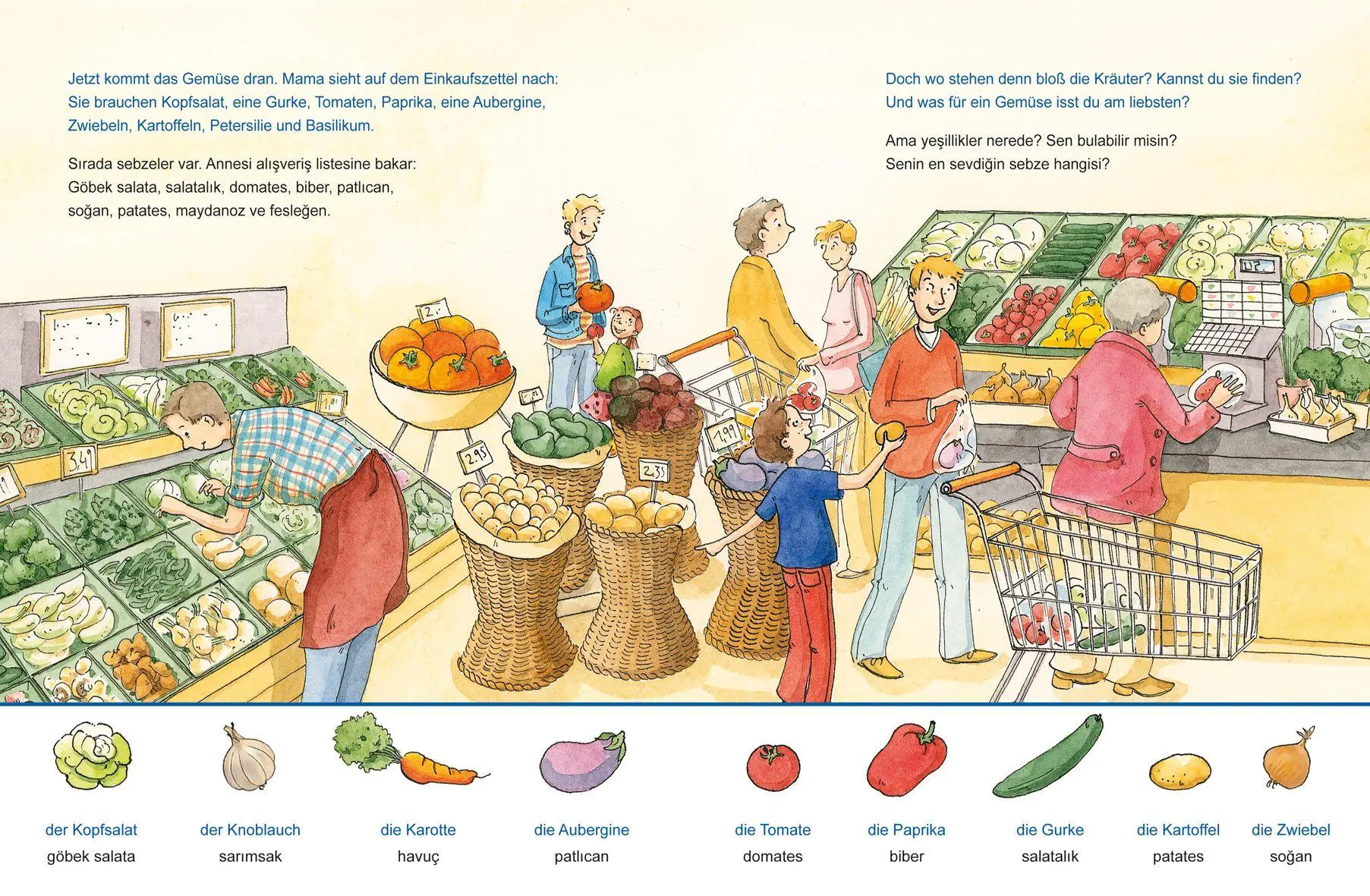 Bild: 9783695051946 | Im Supermarkt (Deutsch-Türkisch) | Zweisprachiges Kinderbuch | Böse