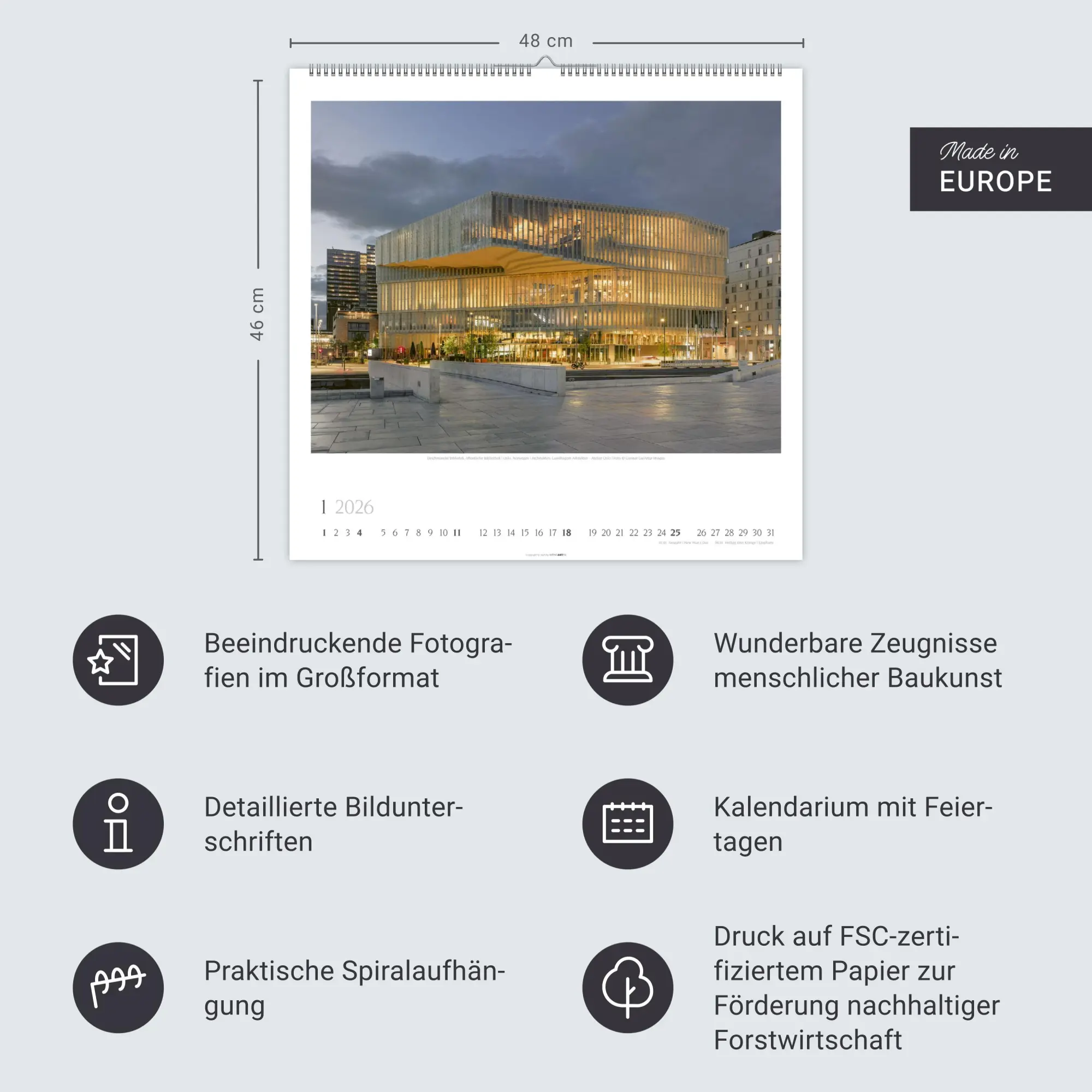 Bild: 9783839901946 | Moderne Architektur Kalender 2026 | Kalender | Spiralbindung | 14 S.