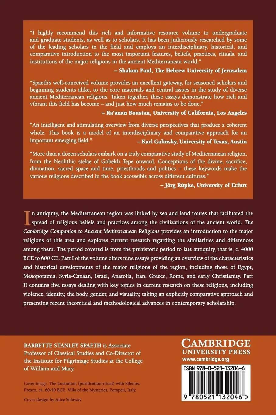 Rückseite: 9780521132046 | The Cambridge Companion to Ancient Mediterranean Religions | Spaeth