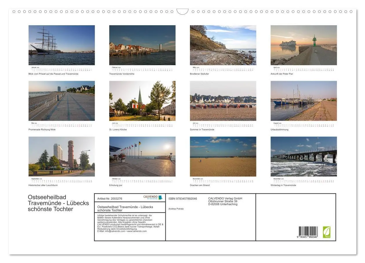 Bild: 9783457892046 | Ostseeheilbad Travemünde - Lübecks schönste Tochter (Wandkalender...