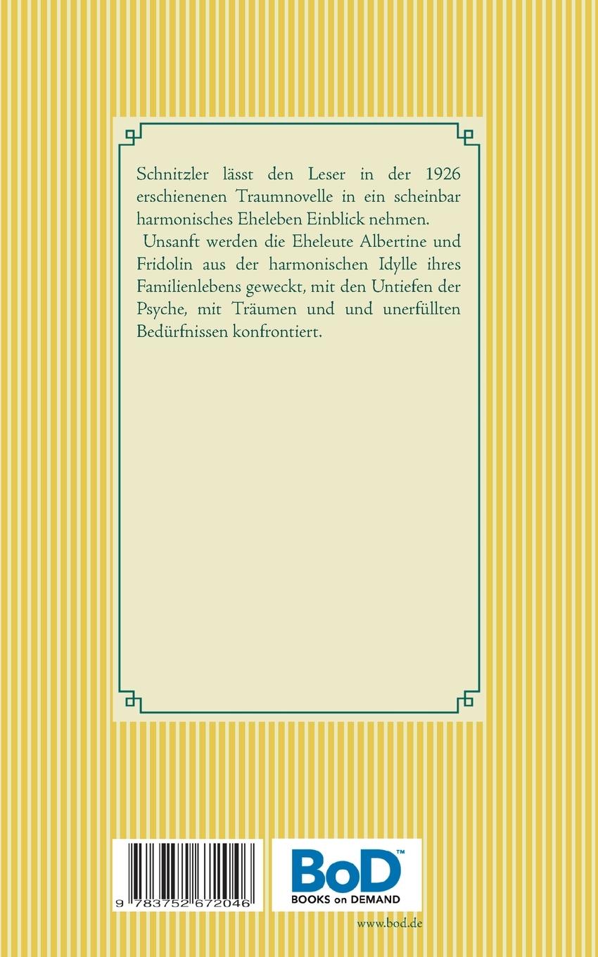 Rückseite: 9783752672046 | Traumnovelle | Band 159 | Arthur Schnitzler | Taschenbuch | Paperback