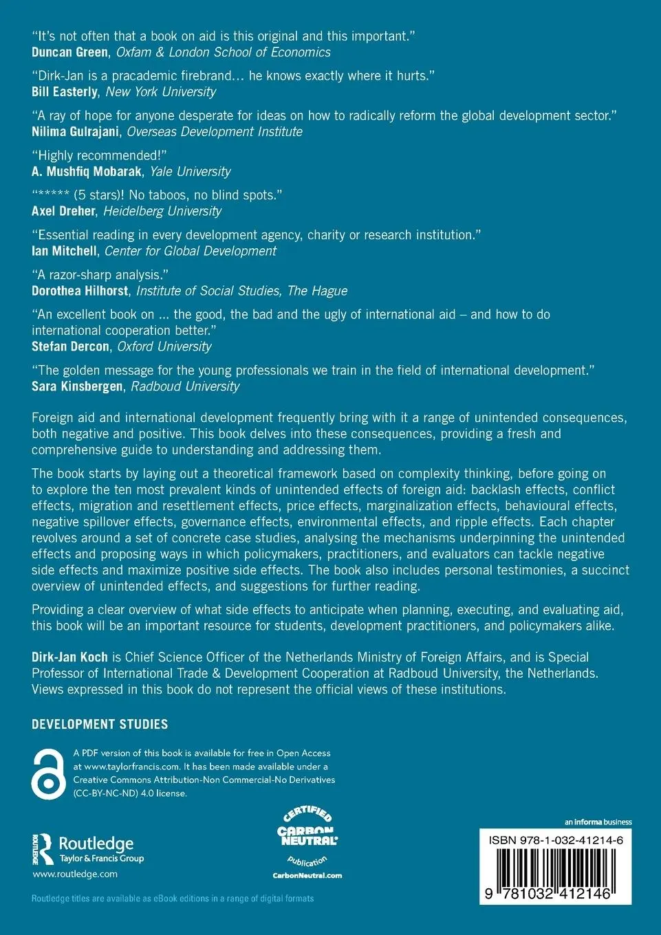 Rückseite: 9781032412146 | Foreign Aid and Its Unintended Consequences | Dirk-Jan Koch | Buch