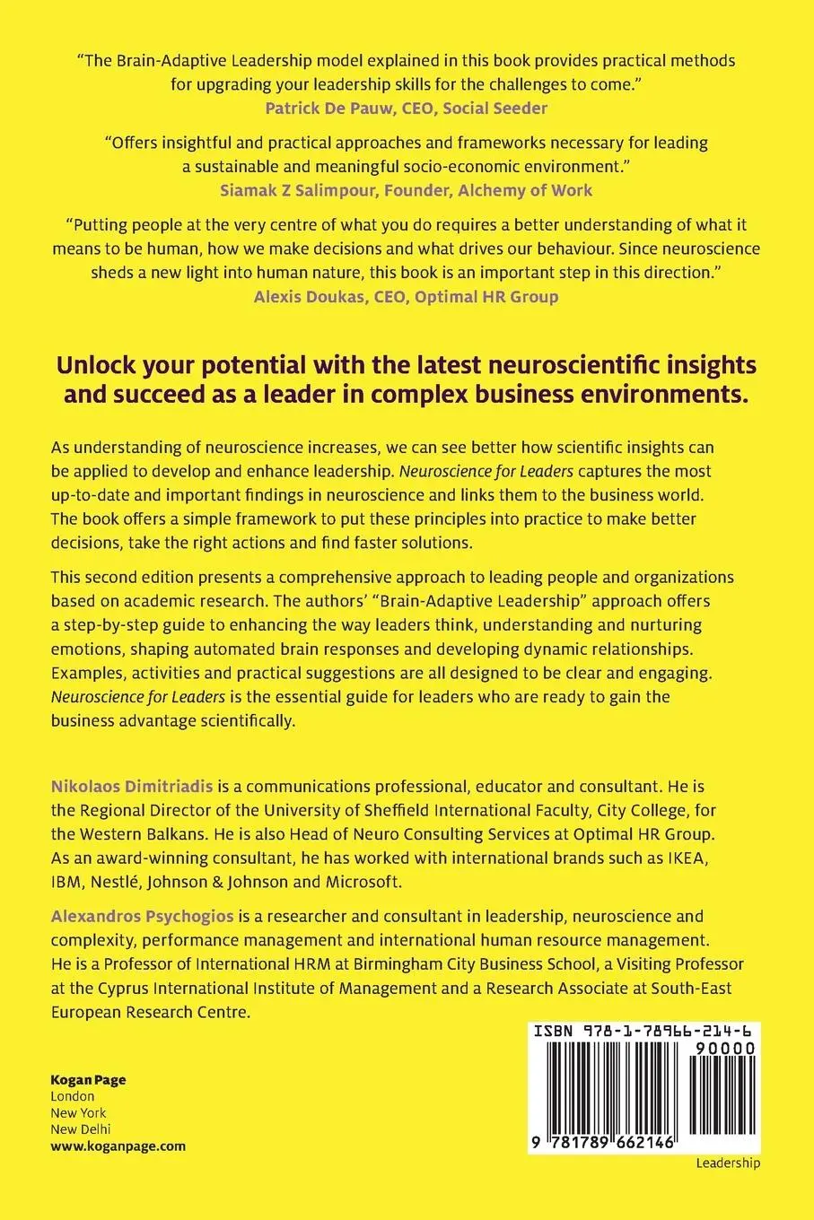 Rückseite: 9781789662146 | Neuroscience for Leaders | Nikolaos Dimitriadis (u. a.) | Taschenbuch