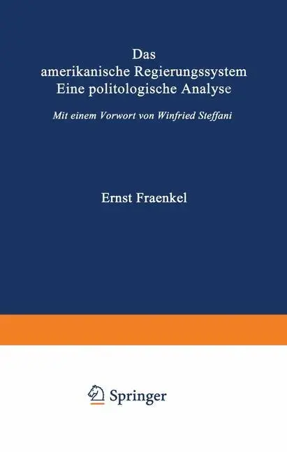 Cover: 9783531102146 | Das amerikanische Regierungssystem | Eine politologische Analyse | iv