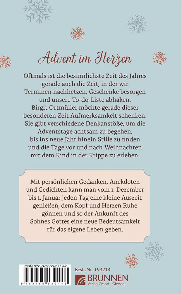 Rückseite: 9783765532146 | Stille finden in der Weihnachtszeit | Birgit Ortmüller | Buch | 128 S.