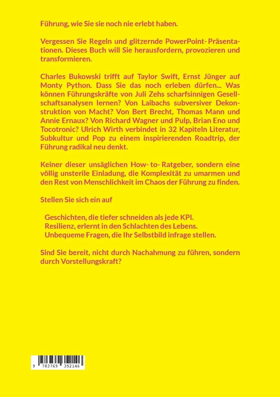 Rückseite: 9783769352146 | Führung und Fiktion | Ulrich Wirth | Taschenbuch | 300 S. | Deutsch