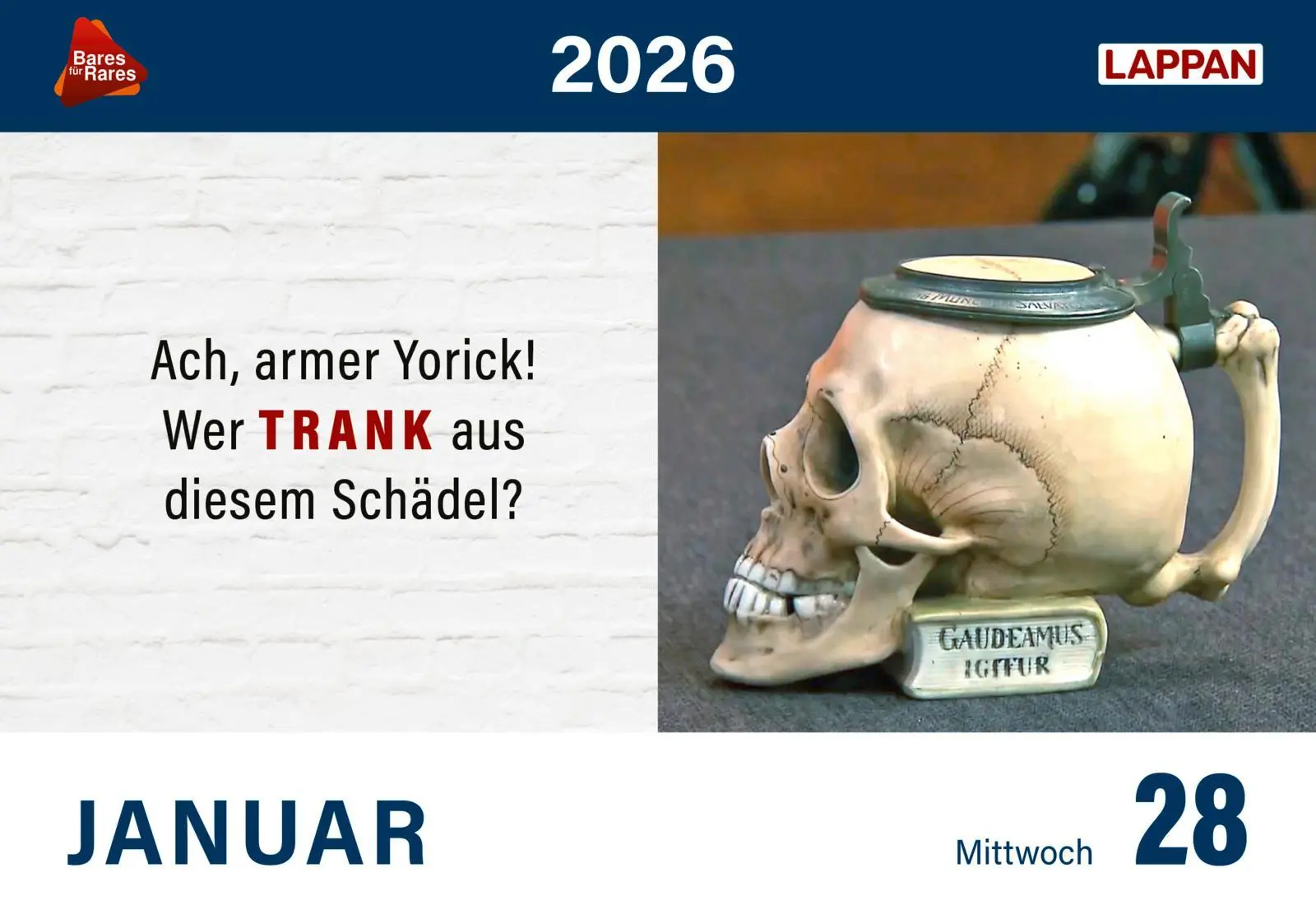 Bild: 9783830322146 | Bares für Rares - Tageskalender 2026 | Lappan Verlag | Kalender | 2026
