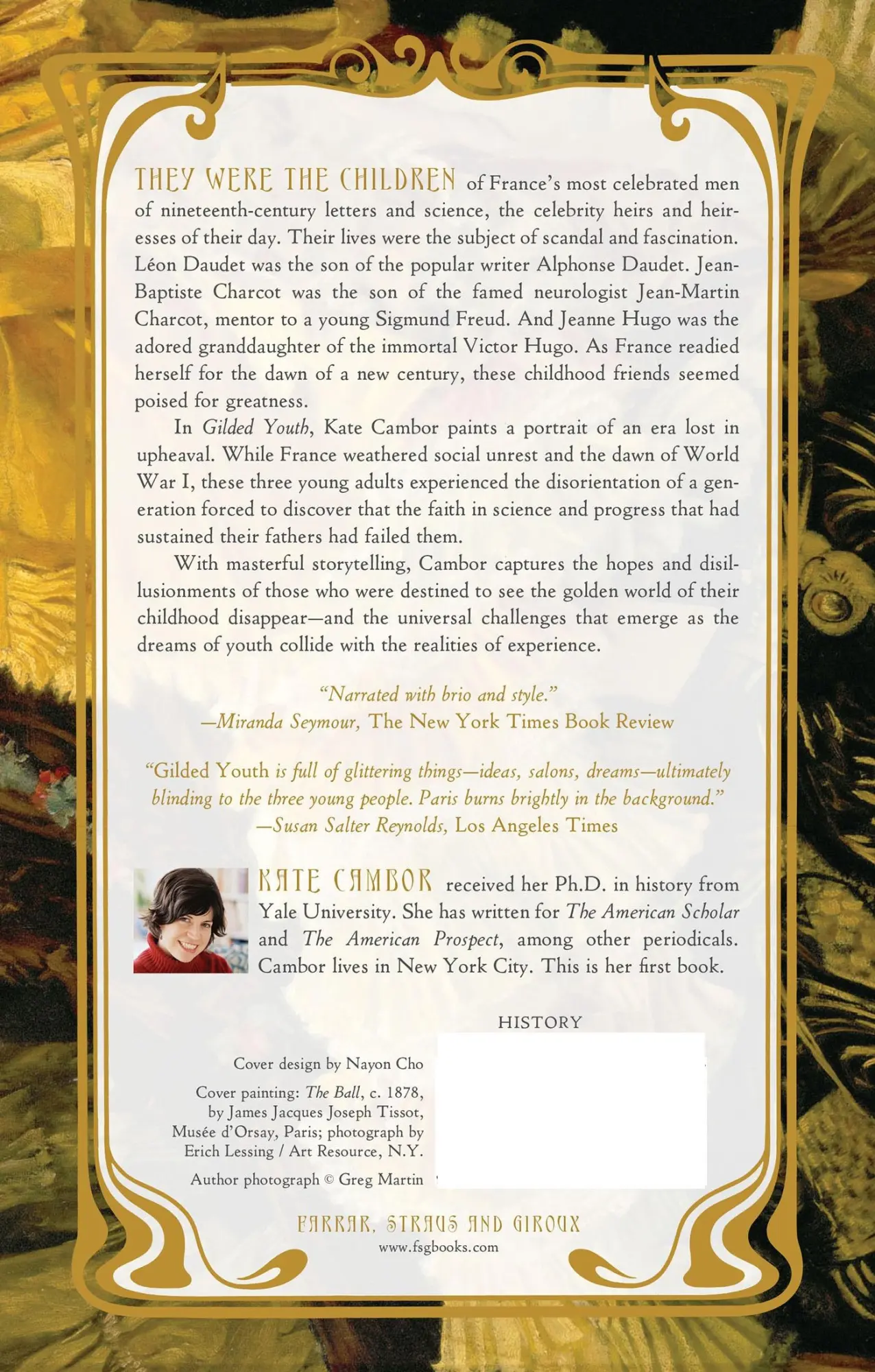 Rückseite: 9780374532246 | Gilded Youth | Three Lives in France's Belle Epoque | Kate Cambor
