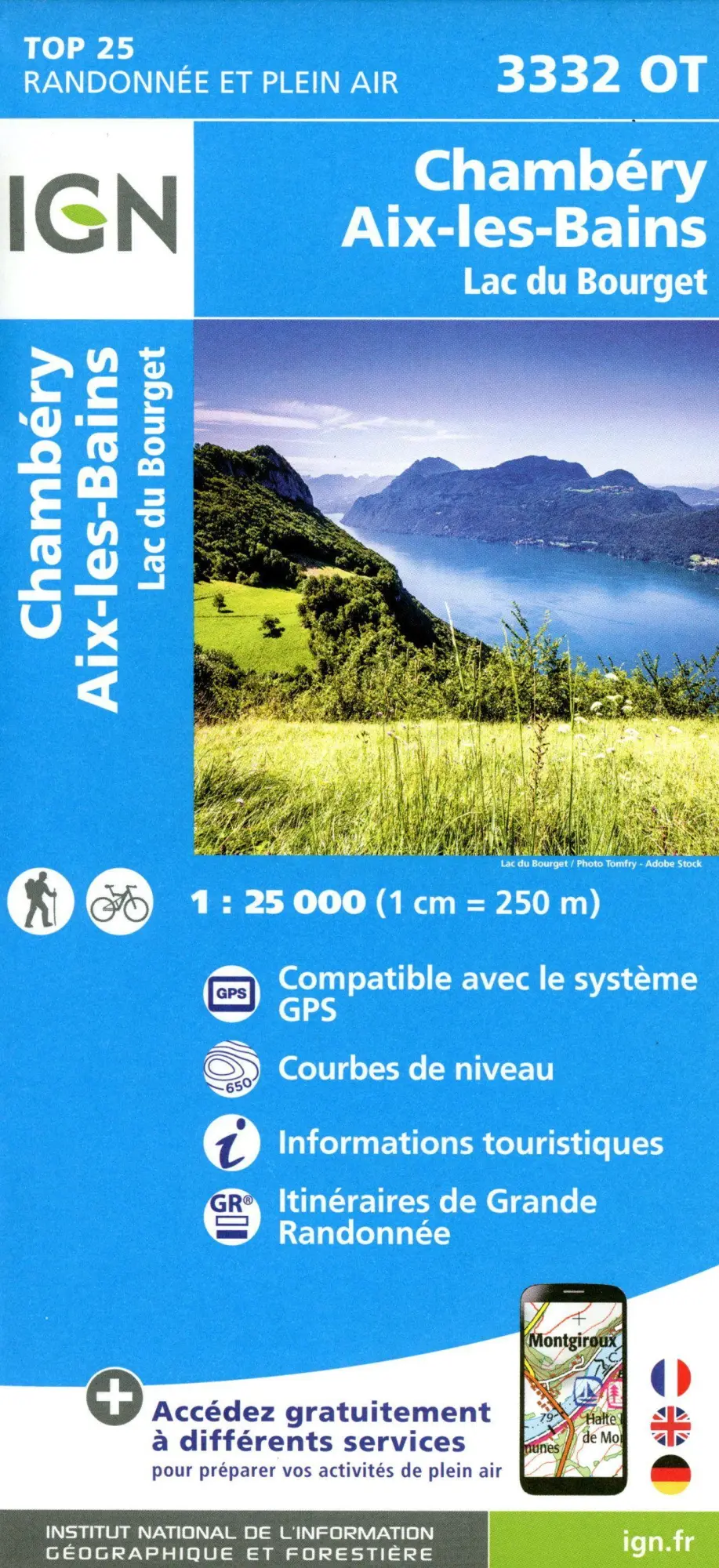 Cover: 9782758552246 | Chambéry Aix les Bains / Lac du Bourget 1:25 000 | (Land-)Karte | 2022