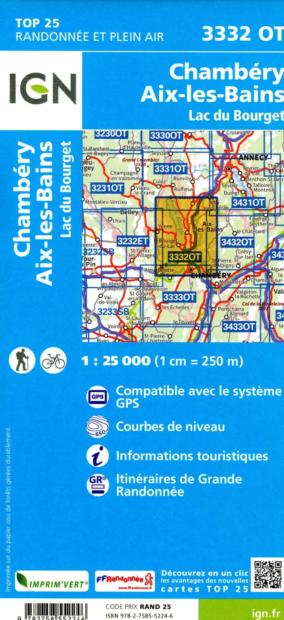 Bild: 9782758552246 | Chambéry Aix les Bains / Lac du Bourget 1:25 000 | (Land-)Karte | 2022