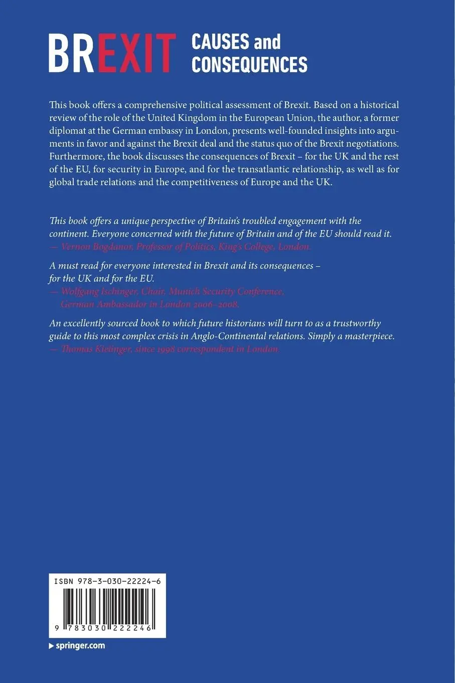 Rückseite: 9783030222246 | Brexit | Causes and Consequences | Rudolf G. Adam | Taschenbuch | xv
