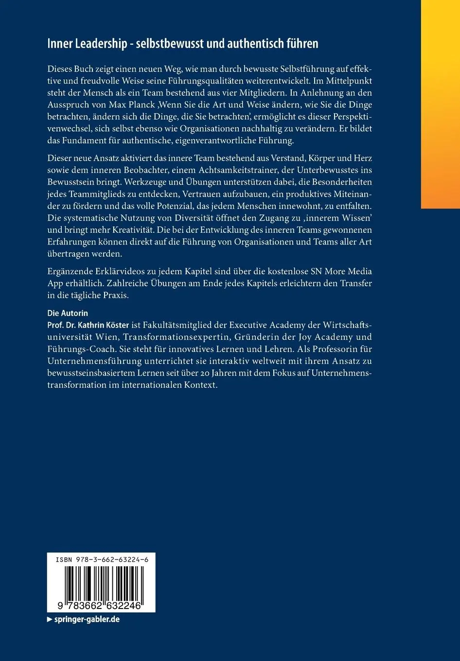 Rückseite: 9783662632246 | Inner Leadership - selbstbewusst und authentisch führen | Köster | xvi