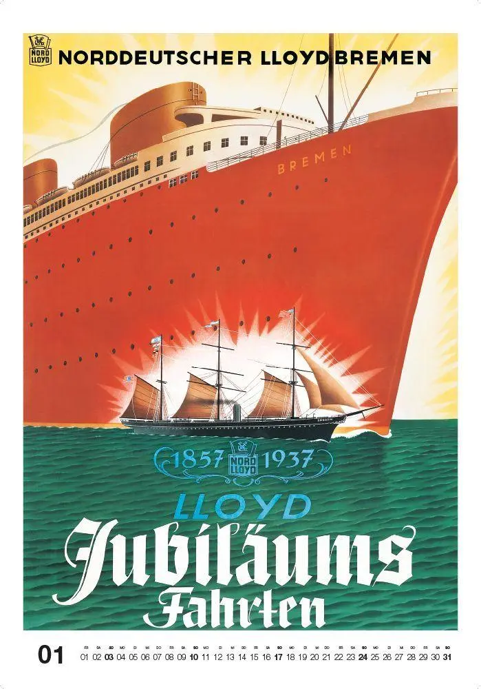 Bild: 9783667132246 | Historische Schiffsplakate 2027 | Kalender | Kalender | 14 S. | 2027