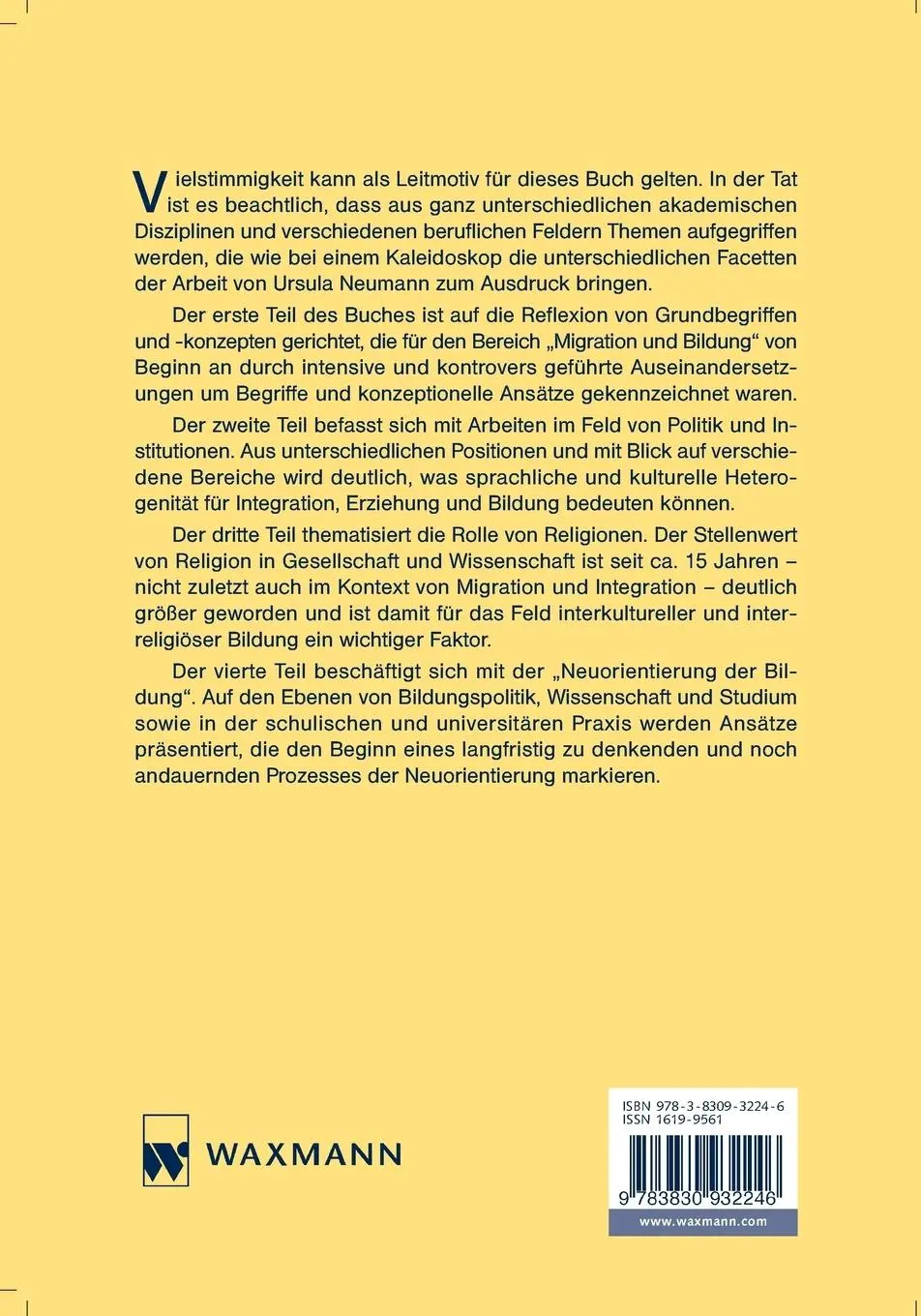 Rückseite: 9783830932246 | Impulse für die Migrationsgesellschaft | Bildung, Politik und Religion