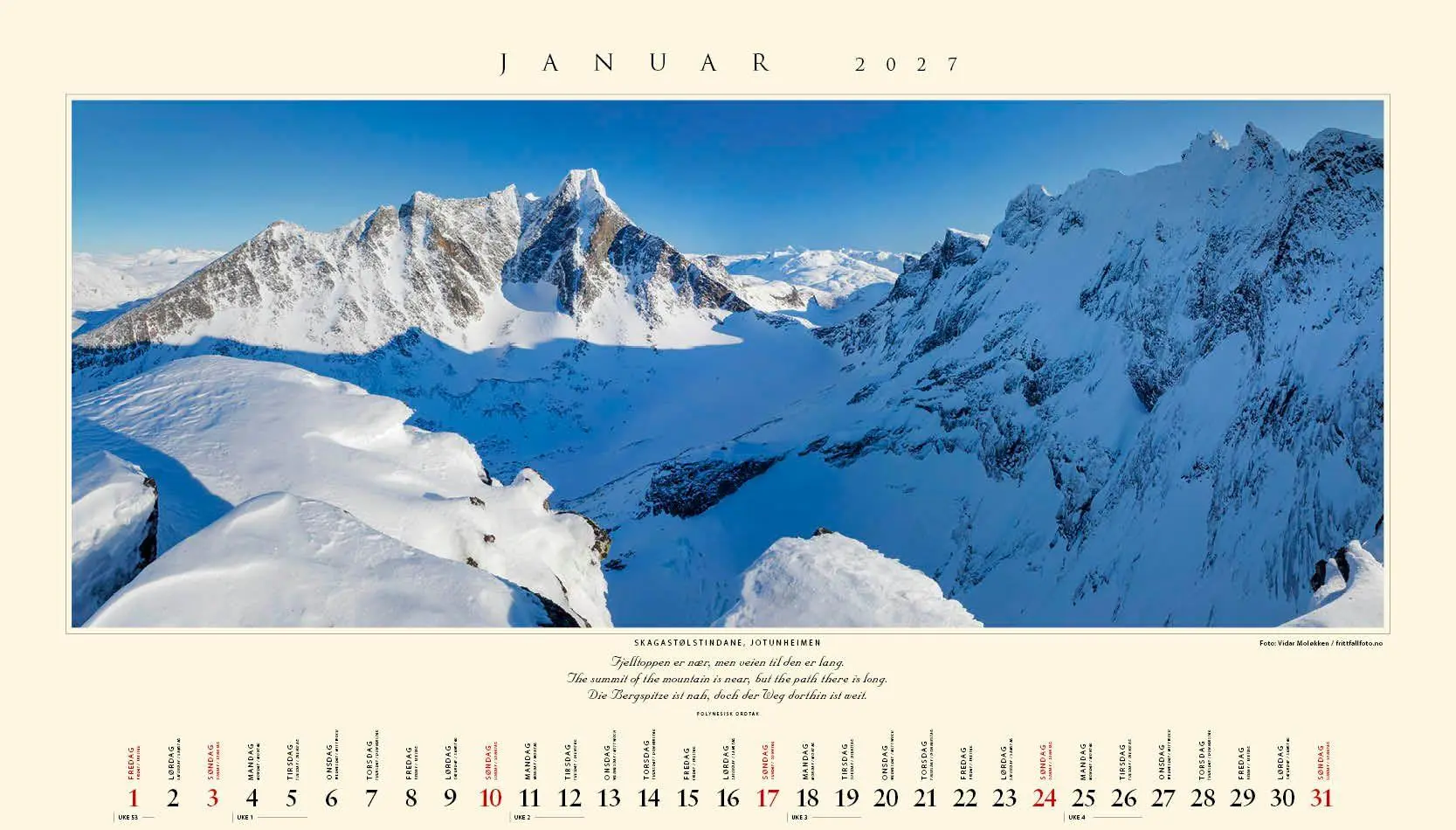 Bild: 9783930232246 | Panorama Norwegen 2027 Wandkalender | Kalenderforlaget | Kalender